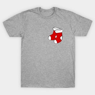 Red and White Socks T-Shirt